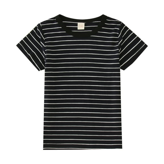 Little Boys T Shirts Kids Spring Autumn Summer Striped Cotton Short Sleeve Boy Clothes Size 5-6T