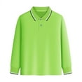 thumbnail image 1 of Little Boys Tshirts Long Sleeved Button Polo Shirt Undershirt Versatile Pullover Polos, 1 of 3