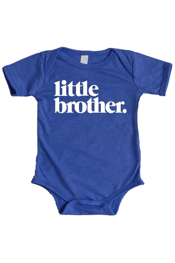 Little Brother Bodysuit for Baby Boys Sibling Outfits Vintage Royal Bodysuit 6 Months