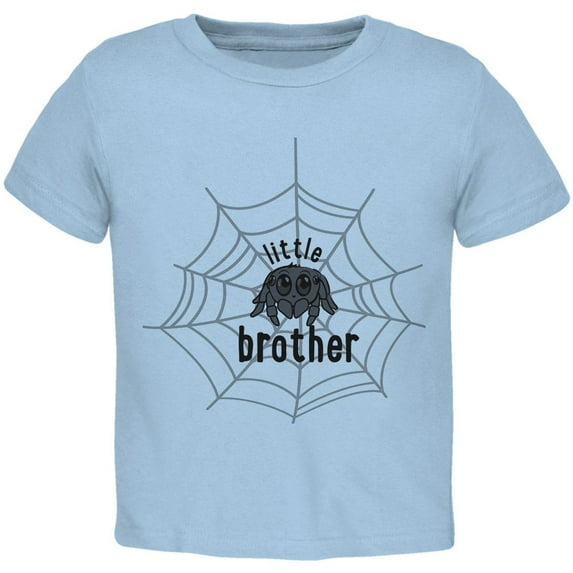 Little Brother Cute Spider Toddler T Shirt Light Blue 2T