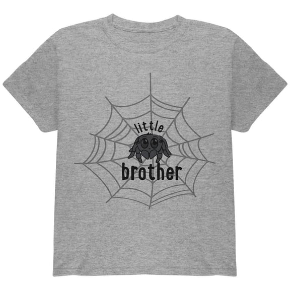 Little Brother Cute Spider Youth T Shirt Heather YXL