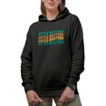 thumbnail image 1 of Little Brother, Family Themed, Groovy Retro Wavy Text Merch Gift, Black Hooded Sweatshirt or Hoodie, Medium, 1 of 5