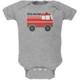 thumbnail image 1 of Little Brother Fire Truck Soft Baby One Piece Heather 12-18 M, 1 of 1