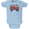 thumbnail image 1 of Little Brother Fire Truck Soft Baby One Piece Light Blue 9-12 M, 1 of 1