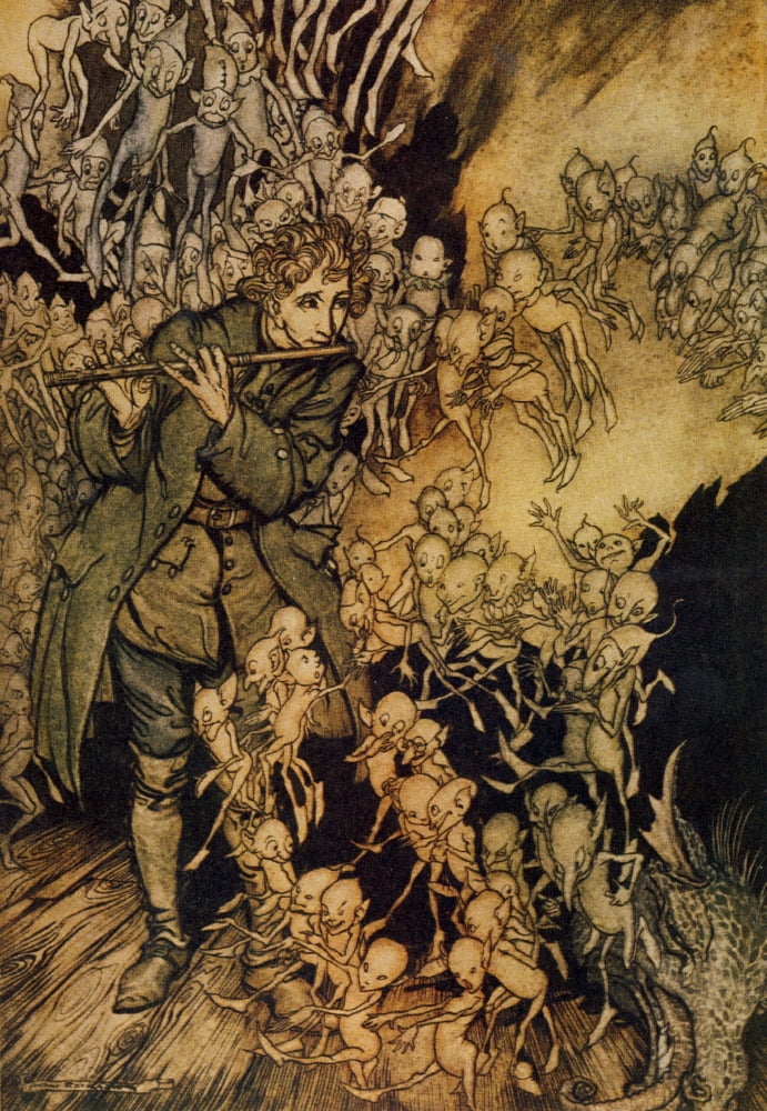Little Brother & Little Sister 1917 The Gnomes Canvas Art - A Rackham (18 x 24)