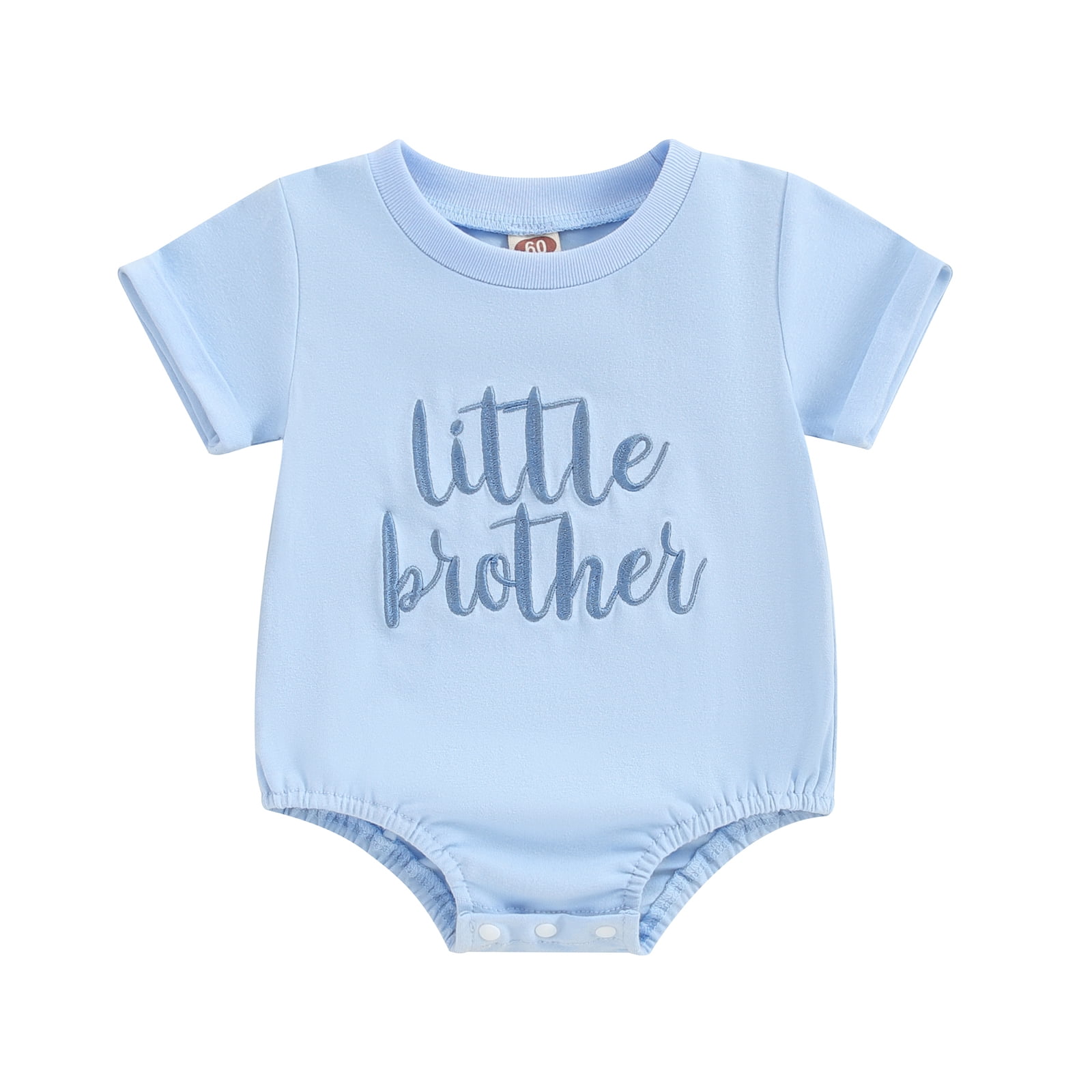Little Brother Little Sister Clothes Letter Print Short Sleeve Tshirt