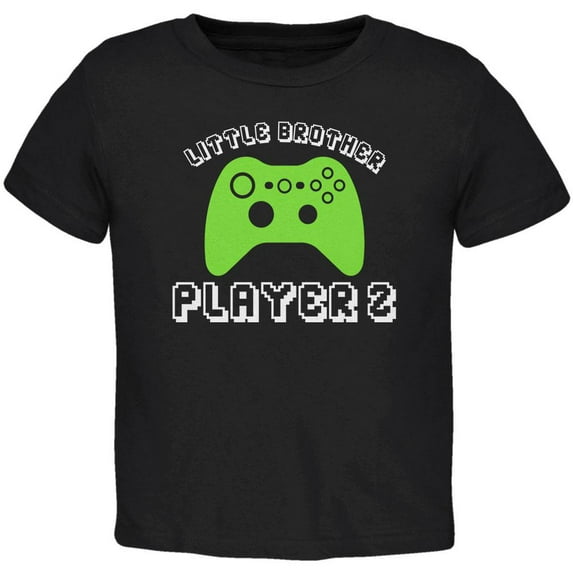 Little Brother Player 2 New Gamer Toddler T Shirt Black 3T