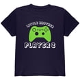 thumbnail image 1 of Little Brother Player 2 New Gamer Youth T Shirt Navy YSM, 1 of 1
