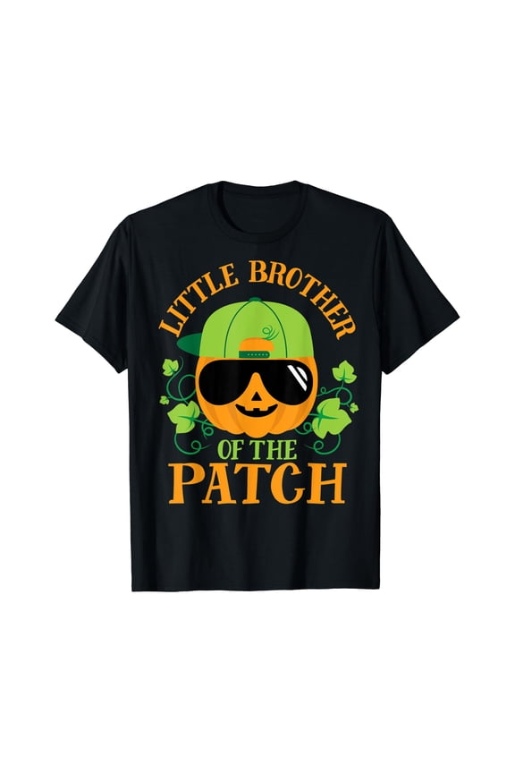 Little Brother Pumpkin Patch Matching Family Boys Halloween T-Shirt , Vintage T-Shirt