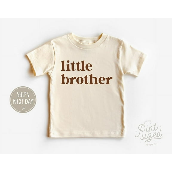 Little Brother Shirt - Lil Brother Toddler Shirt - Retro Little Brother Kids Shirt - Sibling Natural Toddler Tee, New Born, Baby Shower Gift, New Parents Gift