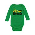 thumbnail image 1 of Little Brother Tractor Loving Boys Baby Long Sleeve Bodysuit 12M Green, 1 of 6