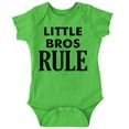 thumbnail image 1 of Little Brothers Rule Cute Younger Bro Bodysuit Jumper Boys Infant Baby Brisco Brands 12M, 1 of 7