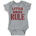 thumbnail image 1 of Little Brothers Rule Cute Younger Bro Bodysuit Jumper Boys Infant Baby Brisco Brands 18M, 1 of 6