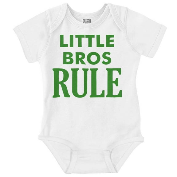 Little Brothers Rule Cute Younger Bro Bodysuit Jumper Boys Infant Baby Brisco Brands 24M