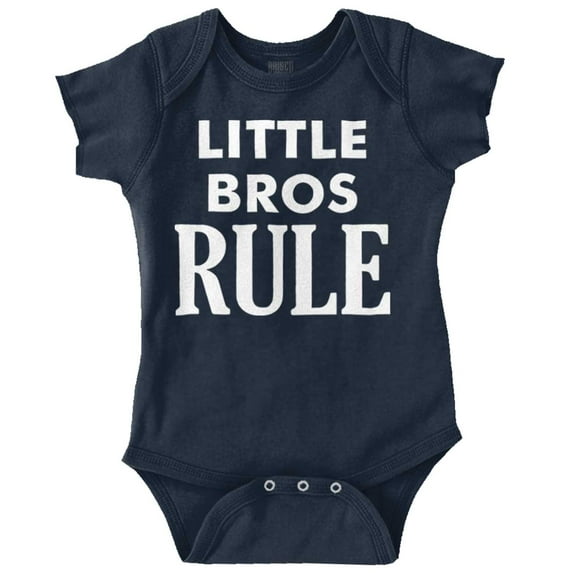 Little Brothers Rule Cute Younger Bro Bodysuit Jumper Boys Infant Baby Brisco Brands 6M