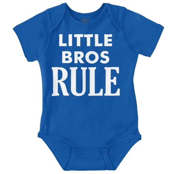 Little Brothers Rule Cute Younger Bro Bodysuit Jumper Boys Infant Baby Brisco Brands 6M