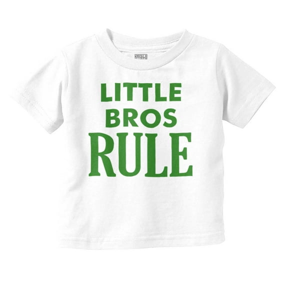 Little Brothers Rule Cute Younger Bro Youth T Shirt Tee Boys Infant Toddler Brisco Brands 18M
