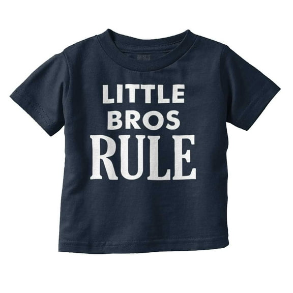 Little Brothers Rule Cute Younger Bro Youth T Shirt Tee Boys Infant Toddler Brisco Brands 4T