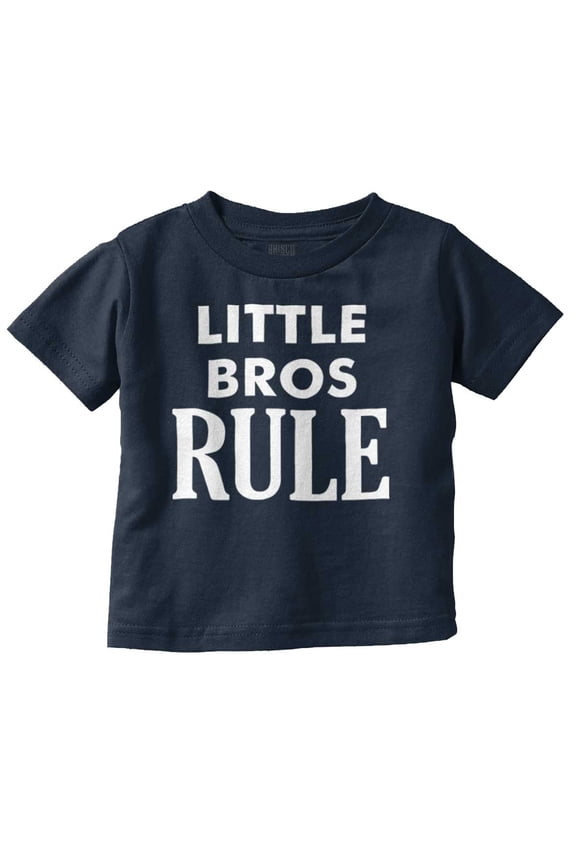 Little Brothers Rule Cute Younger Bro Youth T Shirt Tee Boys Infant Toddler Brisco Brands 5T