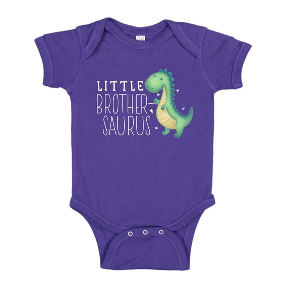 Little Brothersaurus Dinosaur Baby Bodysuit One Piece 24 mo Purple