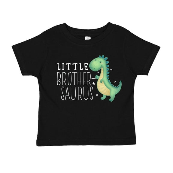 Little Brothersaurus Dinosaur Toddler T-Shirt 2T Black