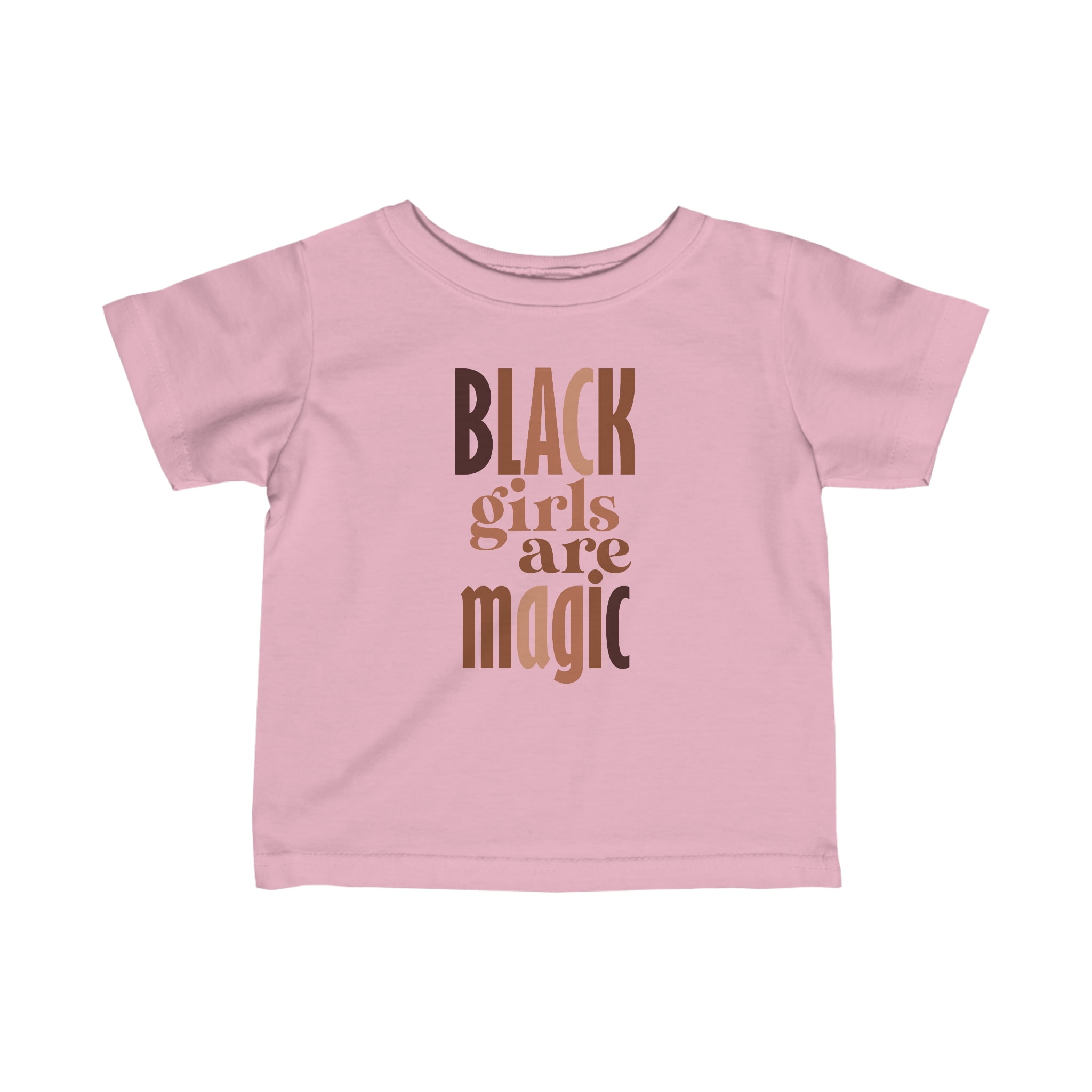 Little Brown Girl, Black Girls are Magic, Infant Fine Jersey Tee