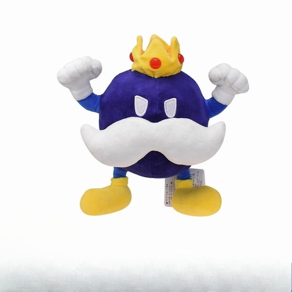 Little Buddy LLC King Bobomb Standing 8" Plush Toy, Super Mario Series