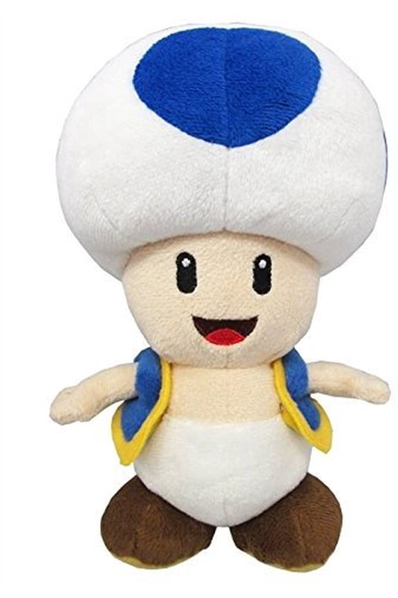 LLC, Super Mario All Star Collection: Blue Toad 8" Plush