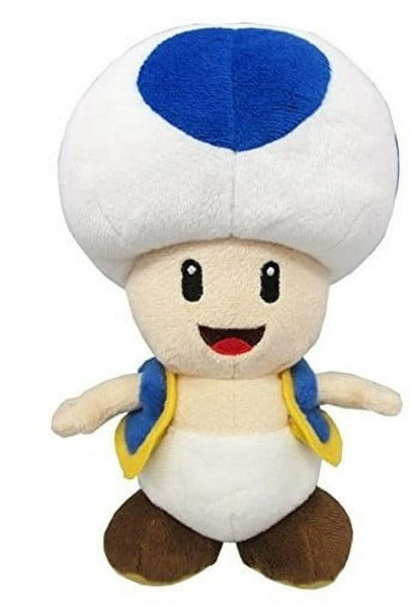 LLC, Super Mario All Star Collection: Blue Toad 8" Plush