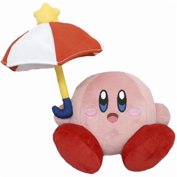 Little Buddy - Nintendo - Kirby's Adventure All Star Collection - Umbrella / Parasol Kirby 5" Plush