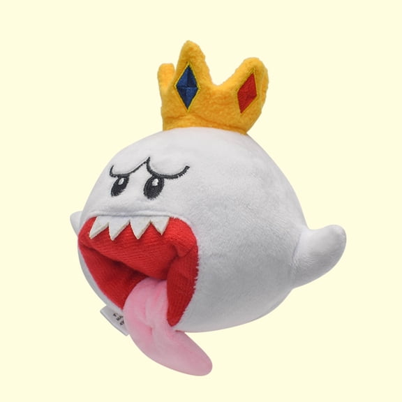 Little Buddy Super Mario King Boo with Crown 6" Plush Toy