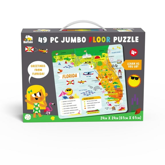 Little Buffalo State Puzzle 49-Piece Florida Jigsaw Puzzle