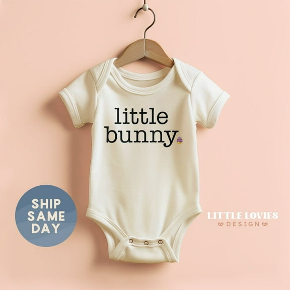 Little Bunny Onesies, 1St Easter Baby Bodysuit, Cute Holiday Baby Gift, Religious Baby Outfit, Cute Baby Onesie, BABY BODYSUIT LAT 4424