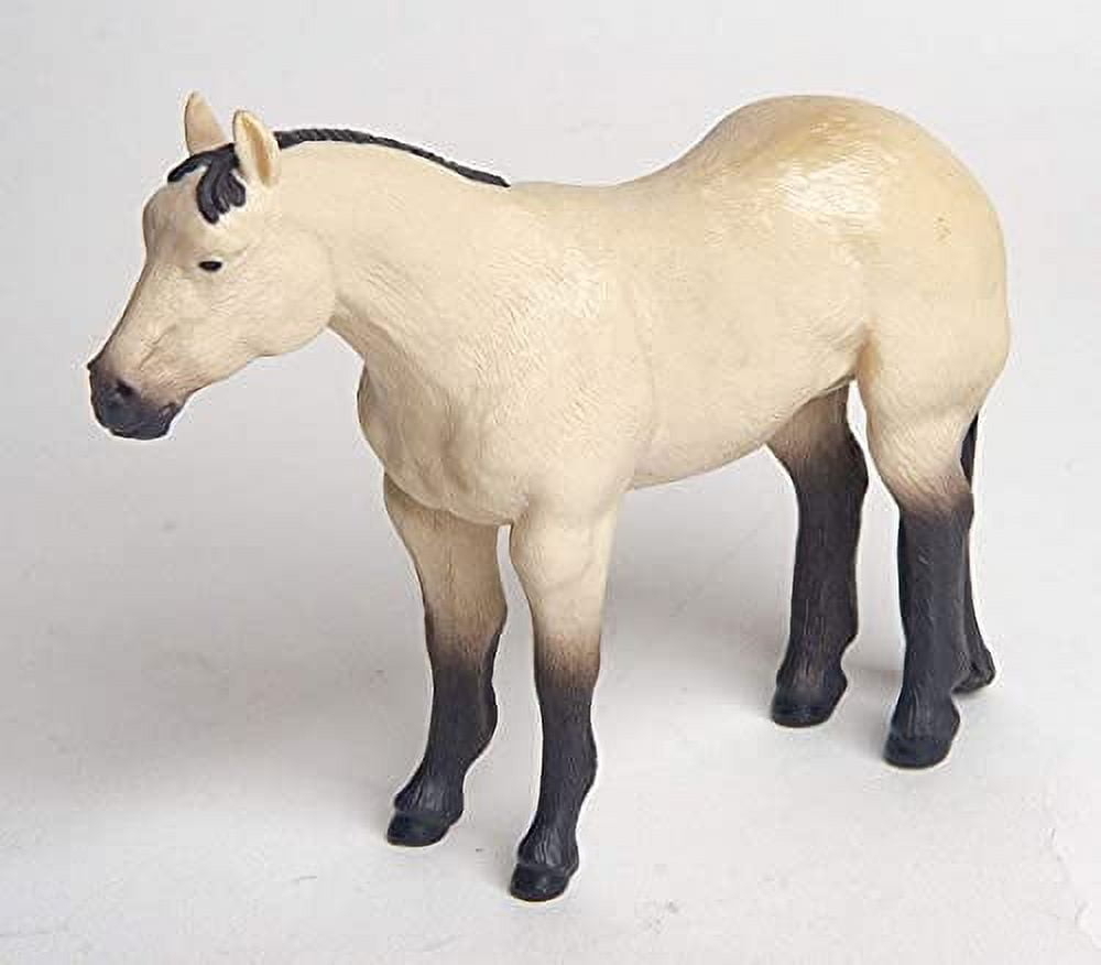 Little Buster Toys Quarter Horse Pack - Black & Buckskin 1/16 Scale Plastic Toy Horses