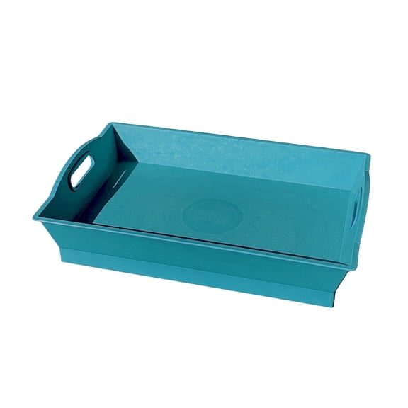 Little Butler Serving Tray, Small, Aqua, PVC, Pack of 6