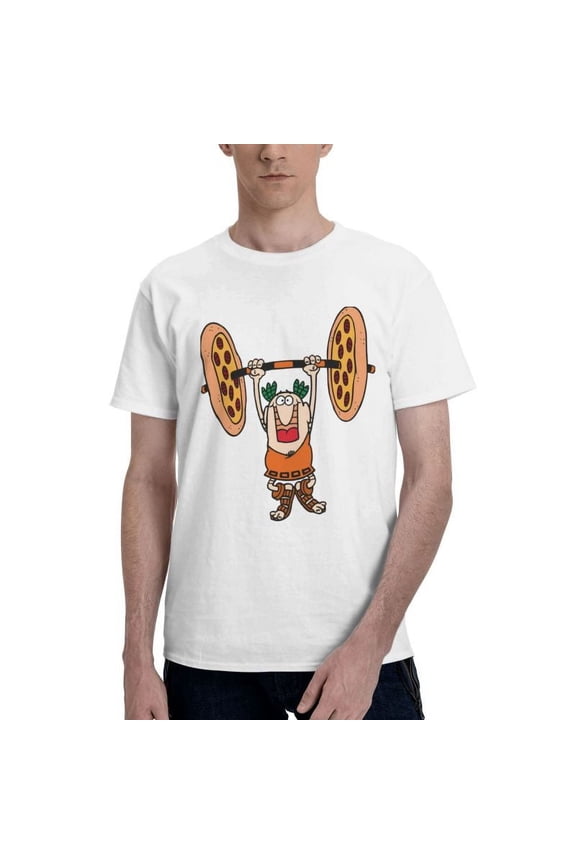 Little Caesars Men'S Basic Short Sleeve T-Shirt Fad White X-Large