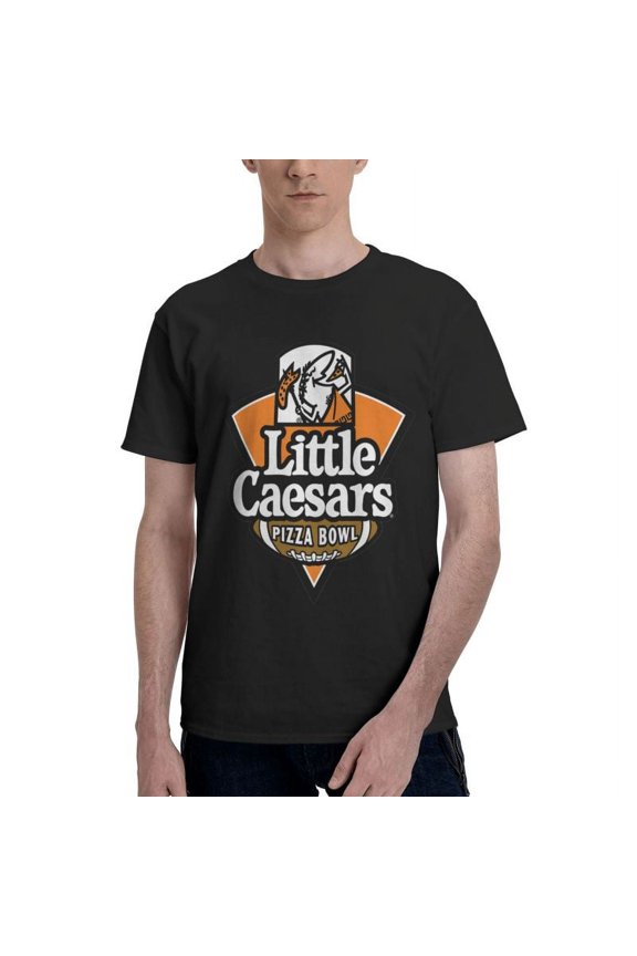 Little Caesars Men'S Basic Short Sleeve T-Shirt Fashionable Black Large