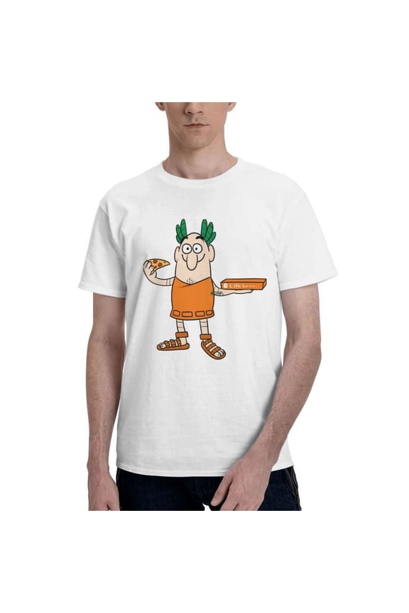 Little Caesars Men'S Basic Short Sleeve T-Shirt Vogue White Medium