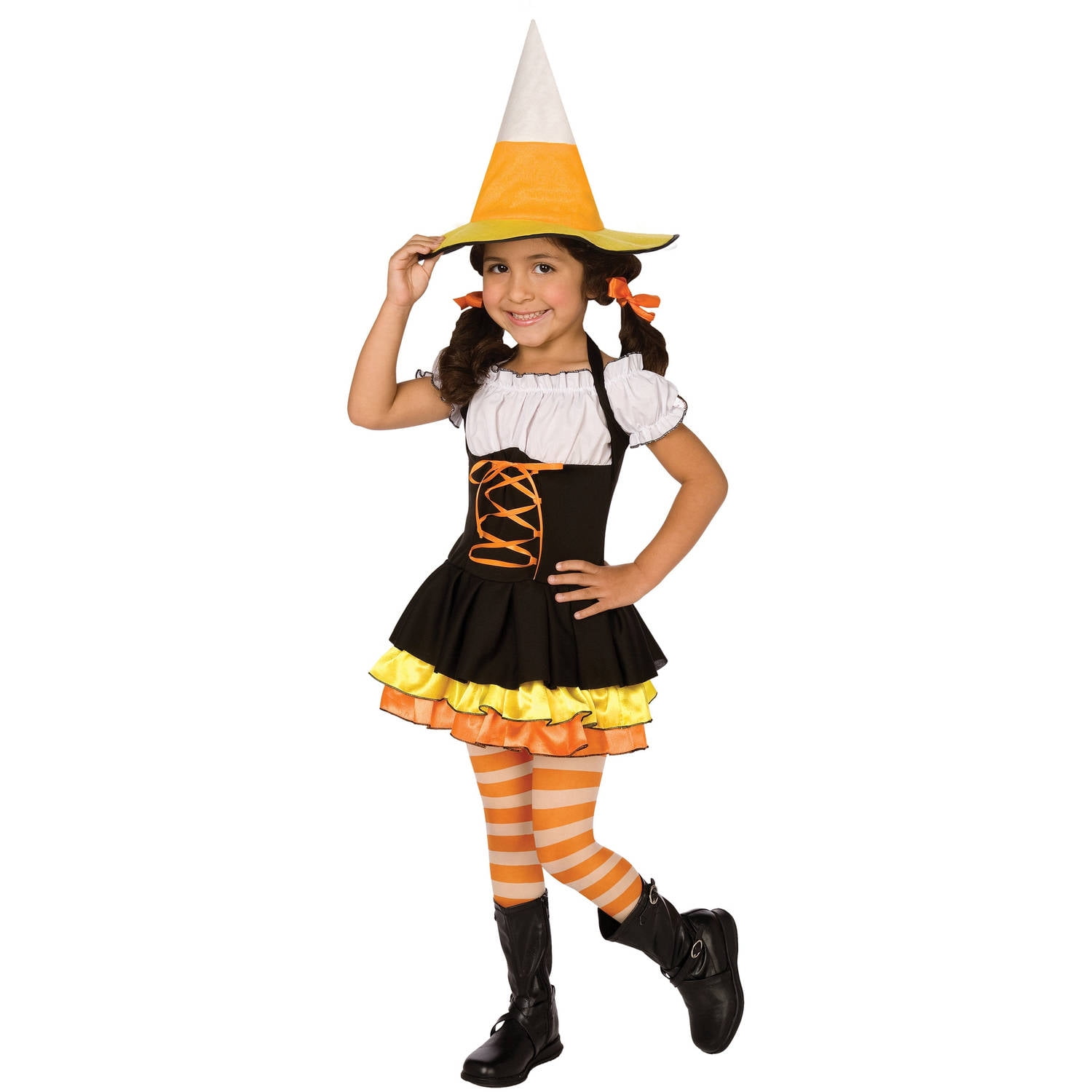 Little Candy Corn Witch Toddler Halloween Costume, 3T4T