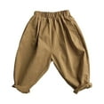 thumbnail image 1 of Little Casual Pants Fall Boys Literary Western Woven Trousers Carrot Pants Clothes Khaki Size 5-6T, 1 of 8