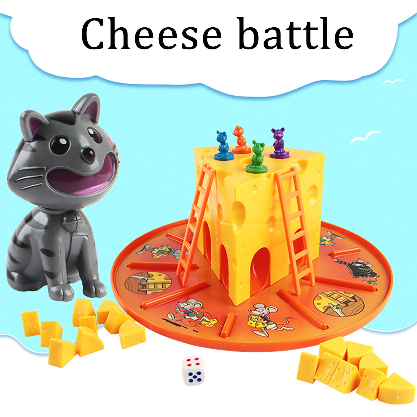 Little Cat And Cheese Game Kid’s Interaction Cat 3D Board Game Great ...