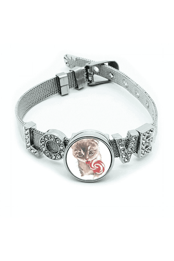 Lollipop Watercolor Animal Bracelet Wristband Crystal Love Adjustable Bangle