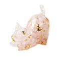 thumbnail image 1 of Little Cat Resin Figurine with Gold Flakes, Decorative Miniature Kitty Statue for Living Room, Office and Desktop Shelf Display, 1 of 6