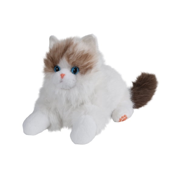 Little Cat Stuffed Animal Kitten Plush Toy, Realistic Long Fluffy Ragdoll Cat Stuffed Animal, Skin Friendly Plush Decor Toy for Home Bedroom Tabletop Display & Birthday Gift