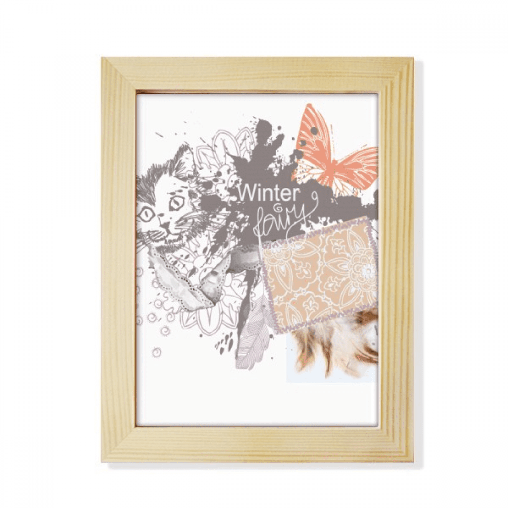 Little Cat and in Ink-painting Desktop Adorn Photo Frame Display Art ...