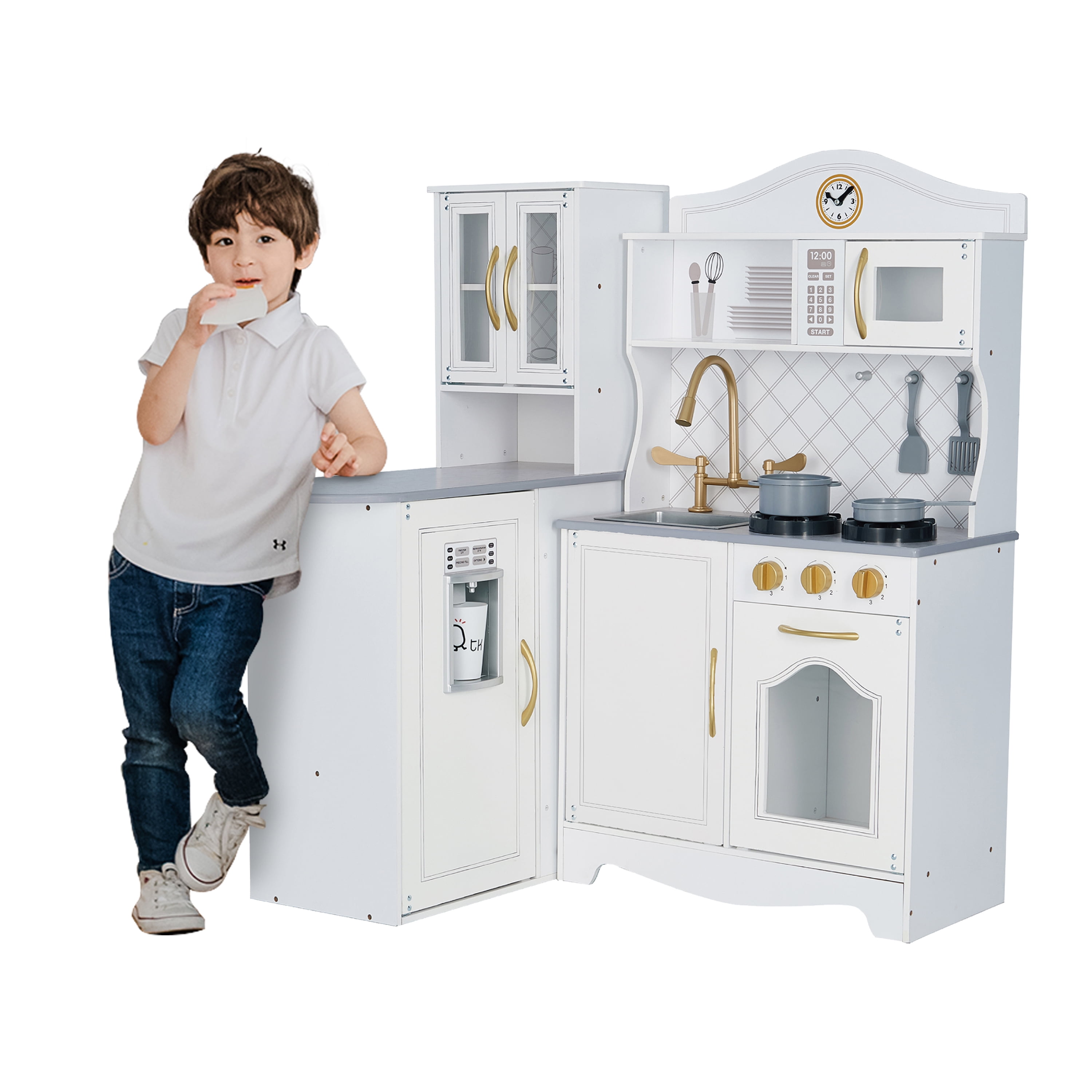 Teamson Kids Little Chef Retro Play Kitchen Kuwait Ubuy