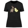thumbnail image 1 of Little Chick & Happy Bunny T-Shirt Women -Image by Shutterstock, Female x-Large, 1 of 2