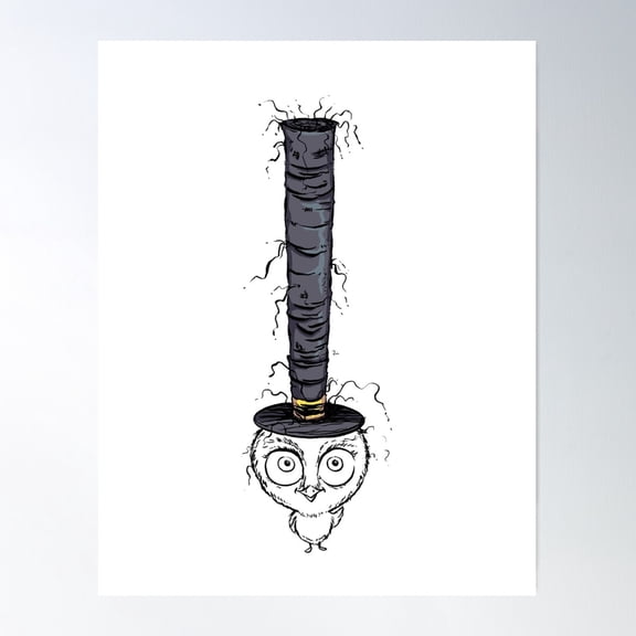 Little Chick With A Giant Stovepipe Hat Poster Wall Art, Modern Wall Decor For Living Room Bedroom, 16x24 UNFRAMED