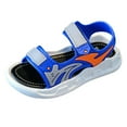 thumbnail image 1 of Little Child Boys Sandals Size 13 Boys Girls Fashion Athletic Summer Comfortable Beach Sandals with Soft Soles Sports Sandals(Toddler/Little Kid/Big Kid) Boy Shoes(Blue,7-8 Years), 1 of 1