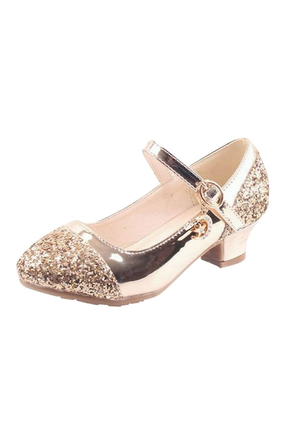 Little Children Shoes Footwear High Heels Girls Princess Single Footwear Dress Footwear Performance Footwear Shoe Fall Winter Clothes For Children